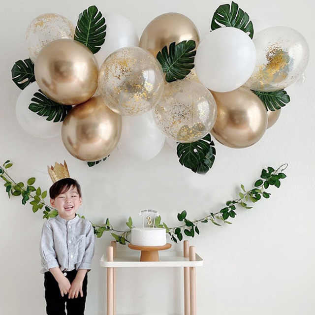20 sztuk różowo-beżowych lateksowych balonów, 10 cali, złoty metalowy balon, zielony zestaw, zabawki dla dzieci, dekoracja na prysznic, ślub i urodziny - Wianko - 6