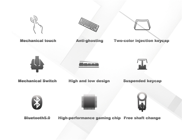 Klawiatura mechaniczna RK61 Mini Portable 60% z podświetleniem RGB, Bluetooth, odpinanym kablem - do gier, komputera, laptopa, tabletu i telefonów komórkowych - Wianko - 4