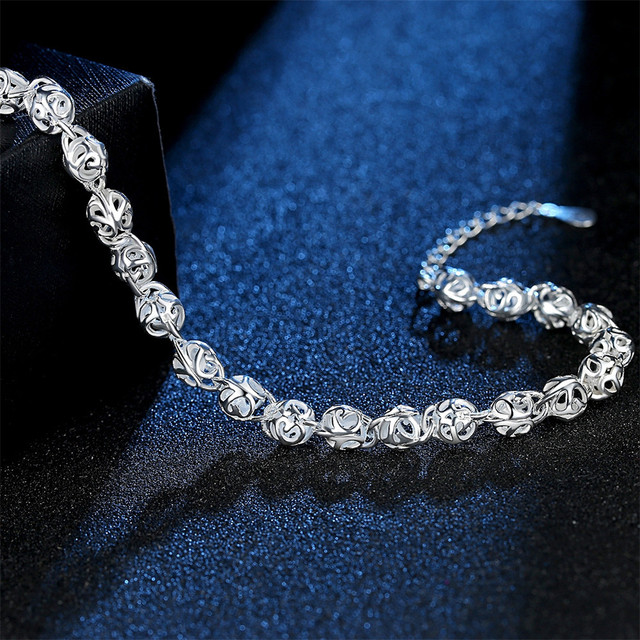 Bransoletka mankietowa SHQIYAYI ze stali nierdzewnej w kolorze srebrnym - wydrążona biżuteria wysokiej jakości - Wianko - 5