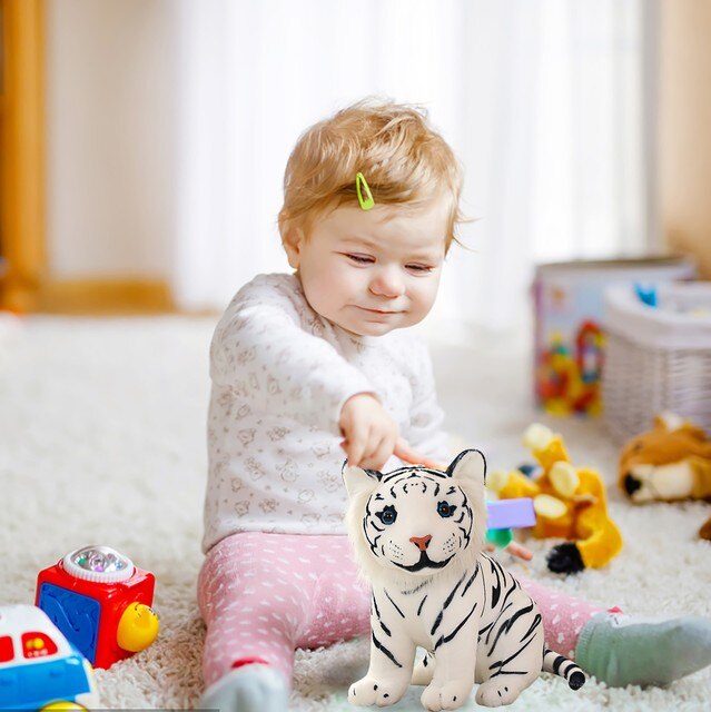 Miękki pluszowy tygrysek - zabawka, lalka, poduszka dekoracyjna - Wianko - 6