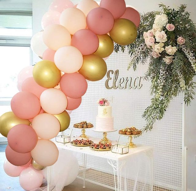 77 sztuk Różowe złote balony Garland: idealne na spotkania, urodziny, wieczory panieńskie i wieczory kawowe w ogrodzie - Wianko - 3