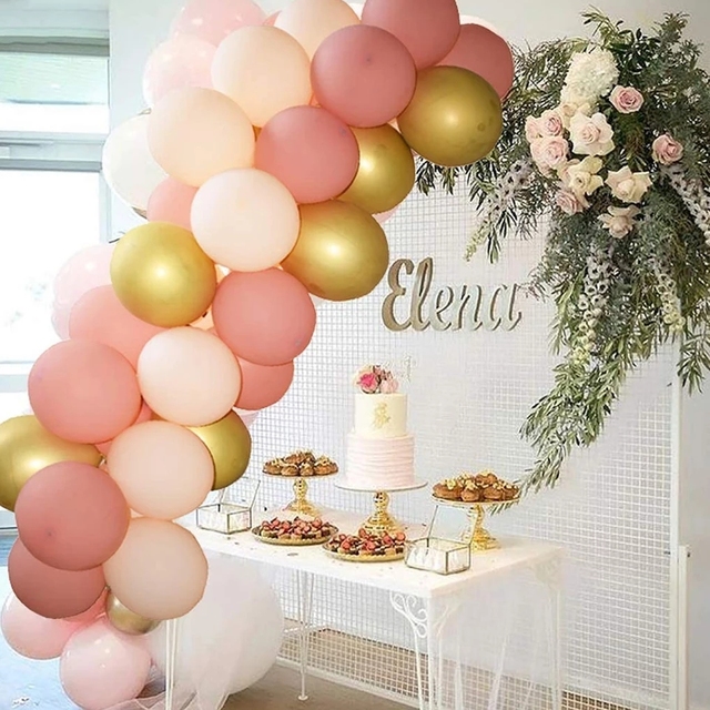 77 sztuk Różowe złote balony Garland: idealne na spotkania, urodziny, wieczory panieńskie i wieczory kawowe w ogrodzie - Wianko - 6