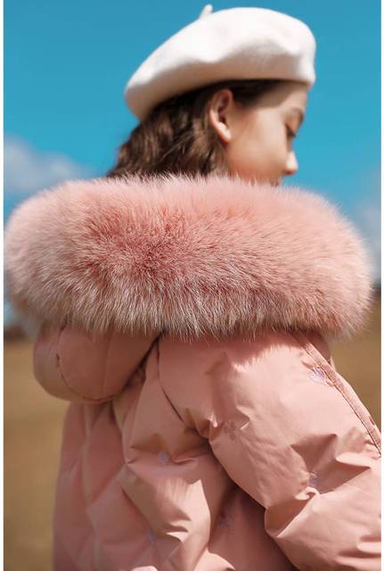Dziewczęcy płaszcz z futrzanym kołnierzem, idealny na zimę - rozmiary od 3T do 14 lat - Wianko - 8