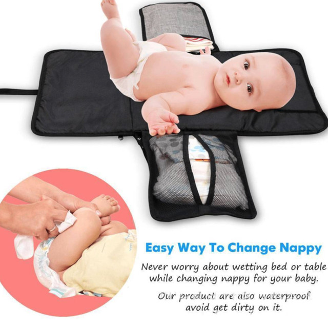 Składany wodoodporny przewijak na pieluchy dla noworodków z ręcznymi torbami do zabawy - Wianko - 17