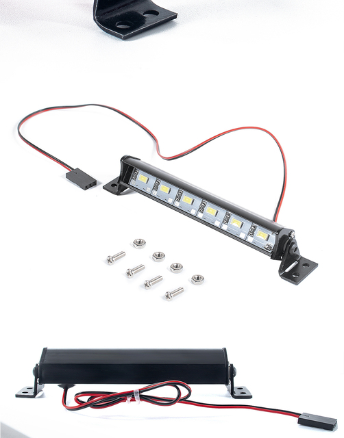 Lampa dachowa LED RC Car Super 6/10 dla Traxxas Trx-4 Trx4 SCX10 90046 D90 Tamiya CC01 KM2, osiowe - Wianko - 5