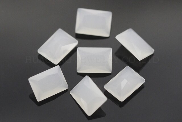 Koraliki syntetyczne białe prostokątne 2x3 ~ 10x14mm - Wianko - 4