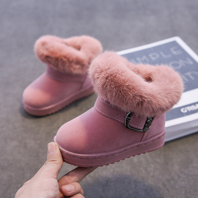 Buty zimowe dla dziewczynek 1-12 lat, włochate, nowe, ciepłe, w stylu baby girl, w kształcie pluszowych kostek, 2020 - Wianko - 16