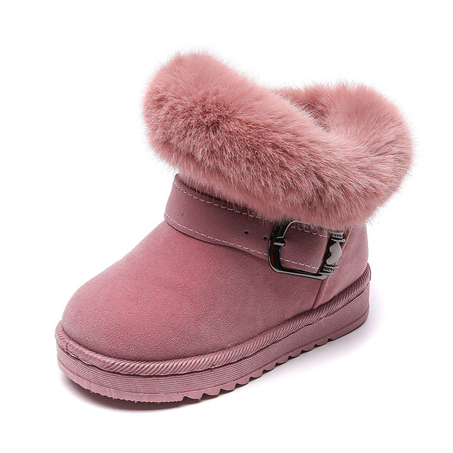 Buty zimowe dla dziewczynek 1-12 lat, włochate, nowe, ciepłe, w stylu baby girl, w kształcie pluszowych kostek, 2020 - Wianko - 11