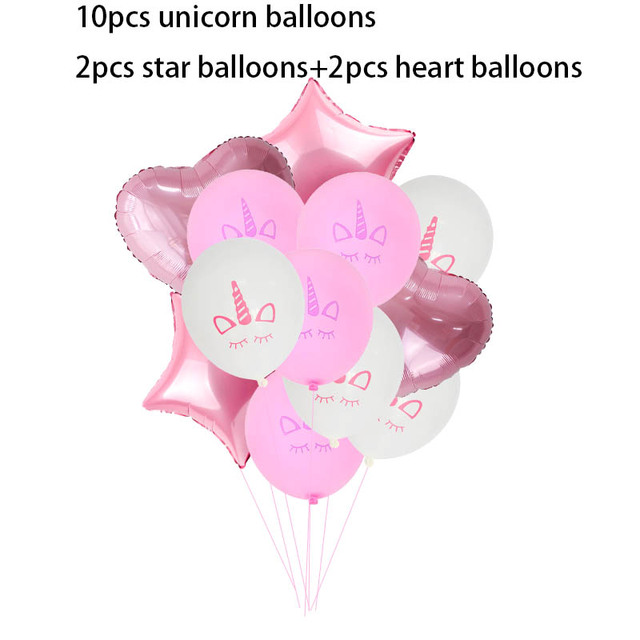 Dekoracje urodzinowe dla dziewczyny - różowy jednorożec, jednorazowe zastawy stołowe, zestaw numer balony, wystrój 1. Materiały urodzinowe - Wianko - 12