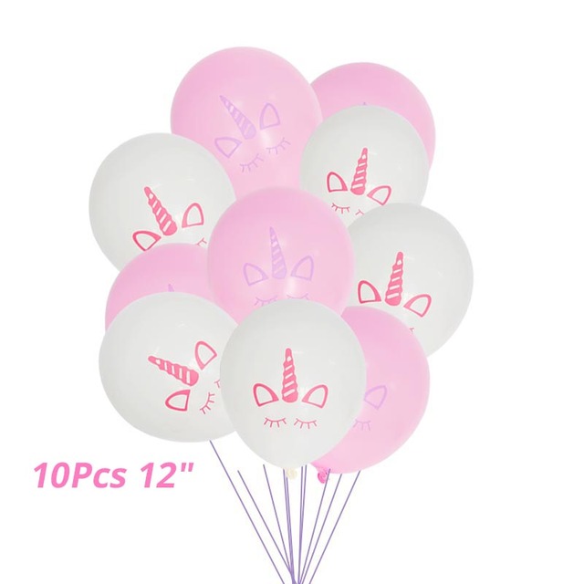 Dekoracje urodzinowe dla dziewczyny - różowy jednorożec, jednorazowe zastawy stołowe, zestaw numer balony, wystrój 1. Materiały urodzinowe - Wianko - 3