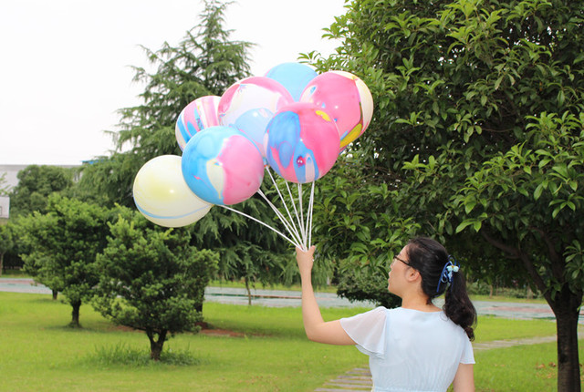 Nadmuchiwane balony piłki na urodziny i przyjęcia ślubne, 10 sztuk, SL3300 agat, dekoracja 12 Cal 3.5g - Wianko - 1