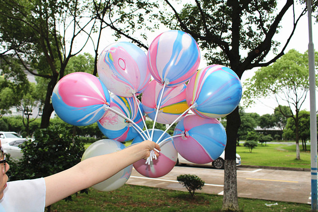 Nadmuchiwane balony piłki na urodziny i przyjęcia ślubne, 10 sztuk, SL3300 agat, dekoracja 12 Cal 3.5g - Wianko - 5