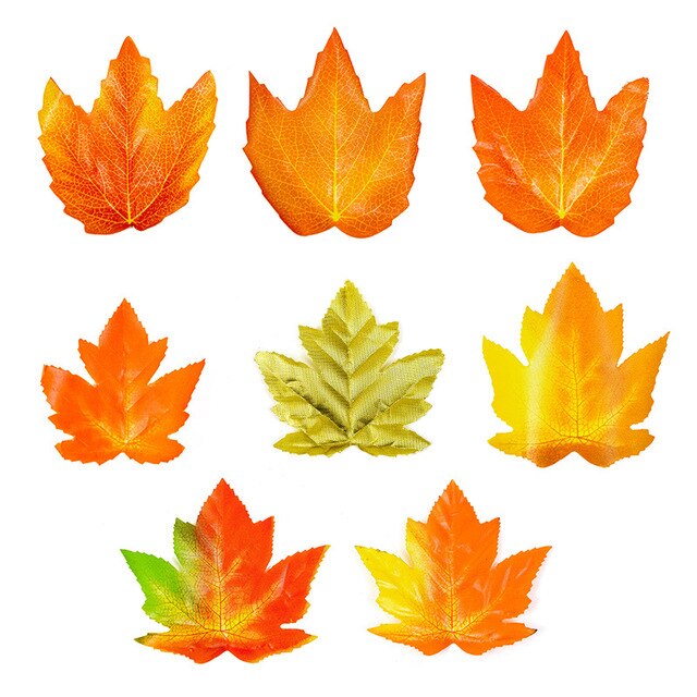 Sztuczne liście klonu - gałęzie, symulacja jesieni, dla domu, ślub, dzień dziękczynienia, Halloween - Wianko - 2