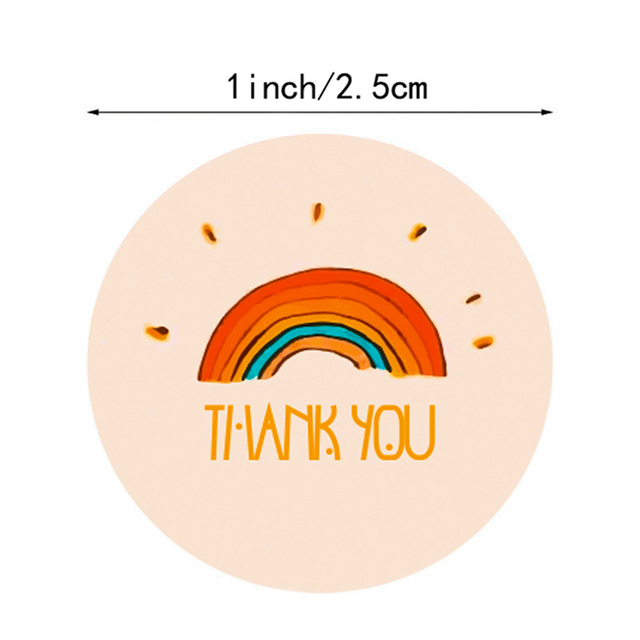 Naklejki okrągłe pogoda Rainbow koperta pieczęć etykiety 50 sztuk opakowanie prezenty decor Birthday Party Scrapbooking - Wianko - 1