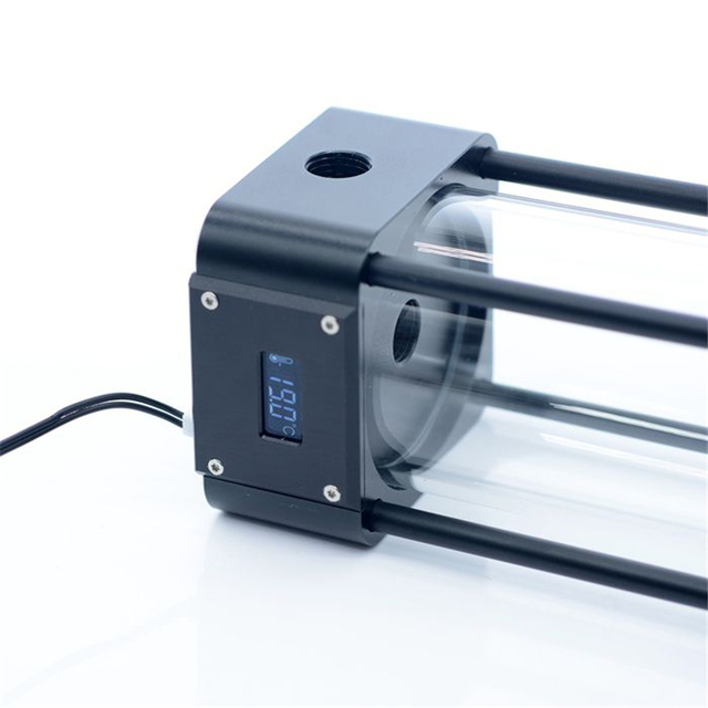Chłodnica wodna Metal BL-WDX z czarnym srebrnym kwadratowym korpusowym wentylatorem i szklanym zbiornikiem wody 2020 z dotykowym ekranem LCD do monitorowania temperatury - Wianko - 3