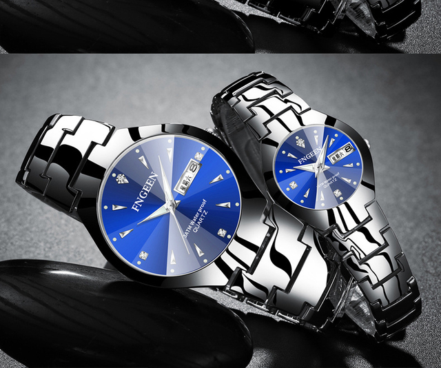 Zegarek marki FNGEEN 2021, luksusowy, stalowy, moda dla par, prezent, Relogio Feminino - Wianko - 12