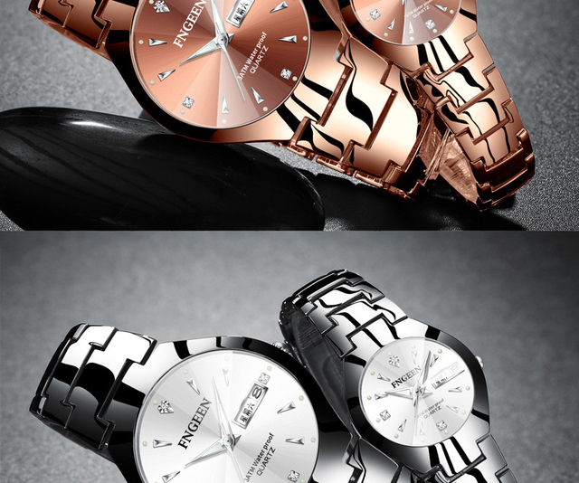 Zegarek marki FNGEEN 2021, luksusowy, stalowy, moda dla par, prezent, Relogio Feminino - Wianko - 10