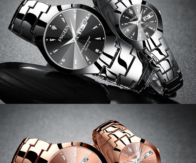 Zegarek marki FNGEEN 2021, luksusowy, stalowy, moda dla par, prezent, Relogio Feminino - Wianko - 9