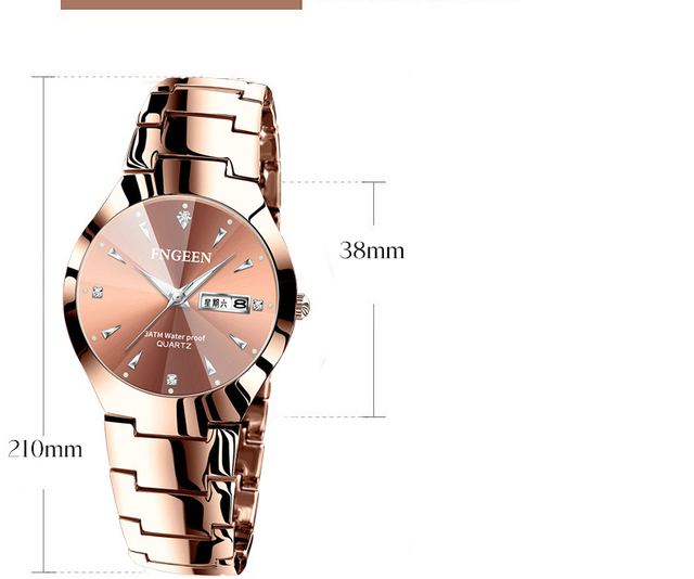 Zegarek marki FNGEEN 2021, luksusowy, stalowy, moda dla par, prezent, Relogio Feminino - Wianko - 4