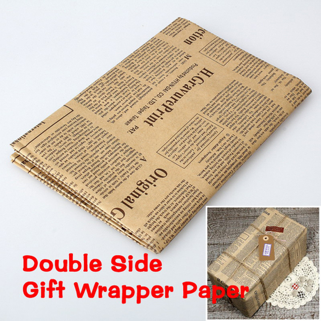 Okładka na książkę Vintage z gazety i papieru Kraft do pakowania prezentów na Boże Narodzenie - Wianko - 1