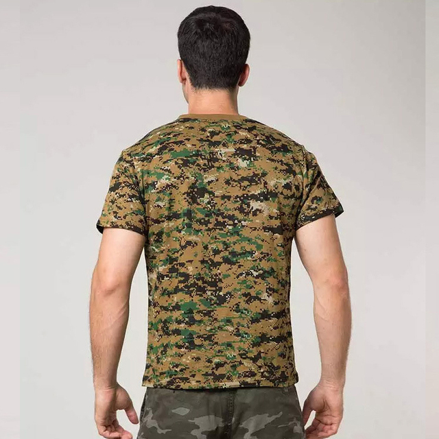 Kamuflażowa taktyczna koszula wojskowa O-Neck dla mężczyzn - bielizna myśliwska - Wianko - 3