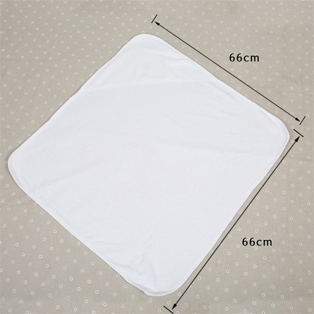 Ręcznik dla niemowląt Newborn Blanket White - biały frotte z bawełny - okrycie kąpielowe dla niemowląt - Wianko - 5