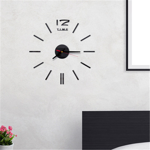 Duży zestaw 40cm 3D zegar ścienny nowoczesny design DIY, lustro akrylowe, naklejki zegar do salonu i sypialni - home decor, cichy Elreloj Mural - Wianko - 6