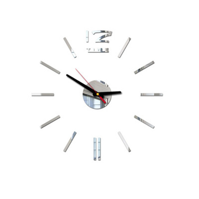Duży zestaw 40cm 3D zegar ścienny nowoczesny design DIY, lustro akrylowe, naklejki zegar do salonu i sypialni - home decor, cichy Elreloj Mural - Wianko - 11