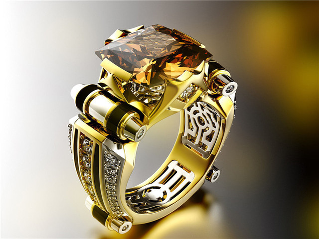 Srebrne pierścienie CC S925 z cyrkoniami - biżuteria oblubieńcza dla mężczyzn i kobiet - Wianko - 6