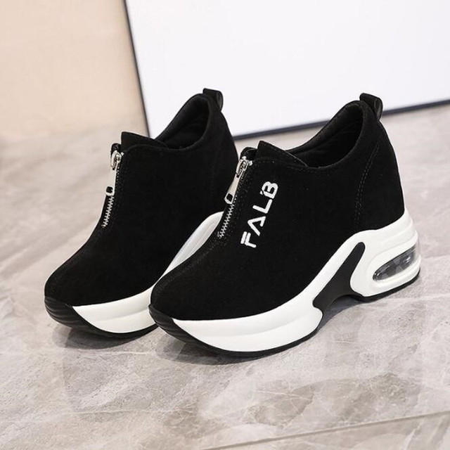 Nowa platforma butów damskich Trampki Czarne 2021 - Zapatillas Mujer - Wianko - 4