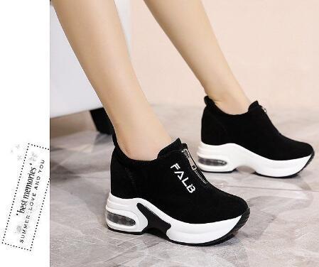 Nowa platforma butów damskich Trampki Czarne 2021 - Zapatillas Mujer - Wianko - 5