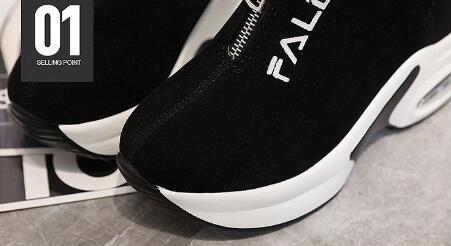 Nowa platforma butów damskich Trampki Czarne 2021 - Zapatillas Mujer - Wianko - 8