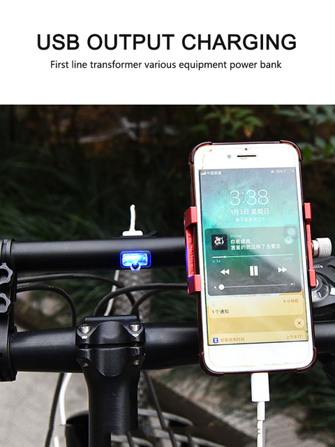 Wydłużenie kierownicy rowerowej z USB do ładowania, lampa rowerowa, uchwyt na latarkę, zacisk przedłużający, podstawka pod rower, akcesoria do stojaków - Wianko - 18