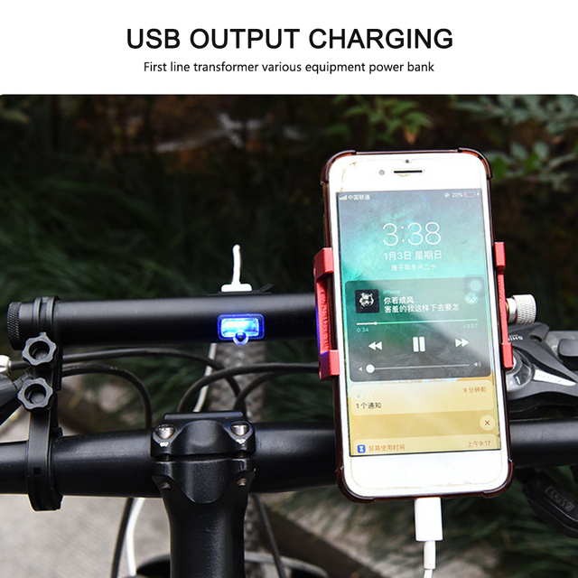 Wydłużenie kierownicy rowerowej z USB do ładowania, lampa rowerowa, uchwyt na latarkę, zacisk przedłużający, podstawka pod rower, akcesoria do stojaków - Wianko - 7