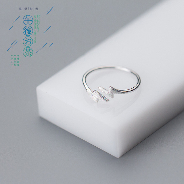Pierścionek WANTME minimalistyczny z błyskawicą, wykonany z oryginalnego srebra 925, idealny na ślub i inne okazje - Wianko - 25