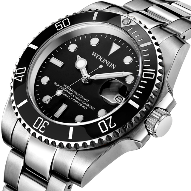 Męskie zegarki mechaniczne z luksusowym niebieskim pokrętłem i stalowym paskiem - Wianko - 4