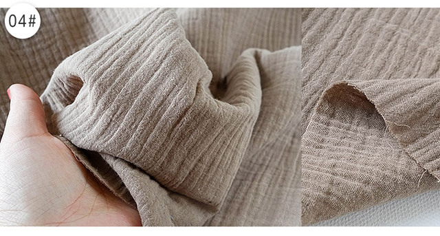 Tkanina bawełniana o wysokiej jakości, cienka i miękka, o podwójnej krepe teksturze, 130cm x 50cm, 160g/m² - Wianko - 18