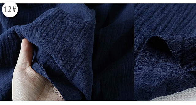 Tkanina bawełniana o wysokiej jakości, cienka i miękka, o podwójnej krepe teksturze, 130cm x 50cm, 160g/m² - Wianko - 26