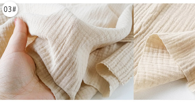 Tkanina bawełniana o wysokiej jakości, cienka i miękka, o podwójnej krepe teksturze, 130cm x 50cm, 160g/m² - Wianko - 17
