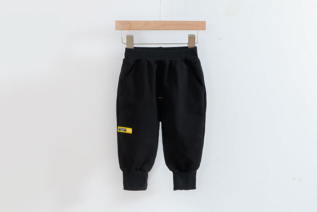 Dziewczęce stroje butikowe na wiosnę: miś zabawka, jednolity kolor koszula długimi rękawami + czarne spodnie - Wianko - 8
