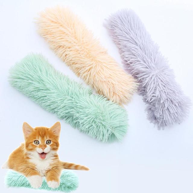 Pluszowa poduszka Kot z dźwiękowym papierem - interaktywna zabawka dla kociaków - Wianko - 2