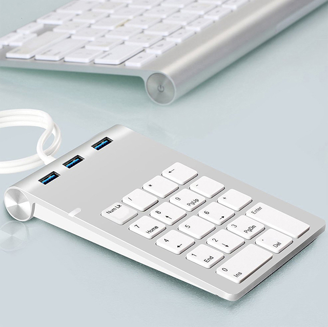 Klawiatura numeryczna Rocketek USB 18 klawiszy z 3 portami USB 3.0 dla Mini cyfrowej klawiatury - Wianko - 23