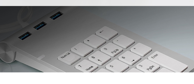 Klawiatura numeryczna Rocketek USB 18 klawiszy z 3 portami USB 3.0 dla Mini cyfrowej klawiatury - Wianko - 16