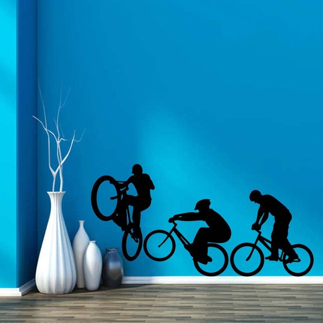 Naklejka na ścianę Bike rowerzysta BMX - wymiary 58x114 cm - Wianko - 13