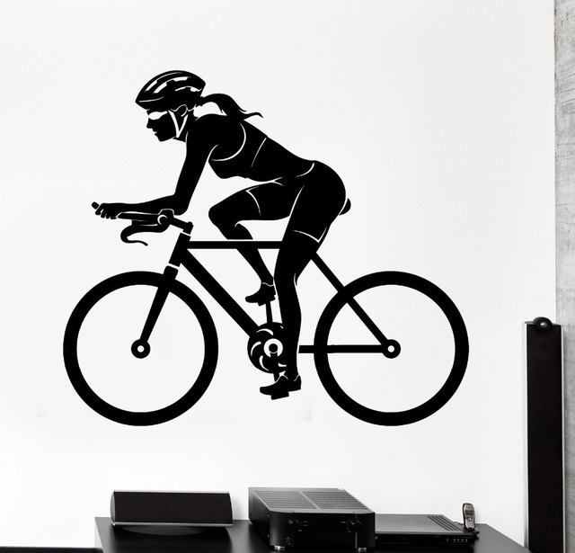 Naklejka na ścianę Bike rowerzysta BMX - wymiary 58x114 cm - Wianko - 1