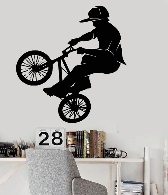 Naklejka na ścianę Bike rowerzysta BMX - wymiary 58x114 cm - Wianko - 10