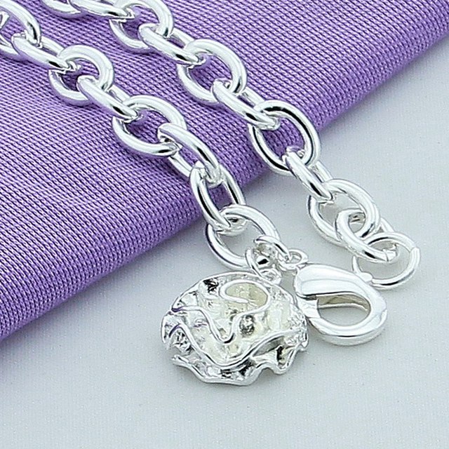 Srebrna bransoletka łańcuszkowa z romantycznym sercem - popularne marki, idealne na wesele i prezent dla kobiet - biżuteria 925 srebro - Wianko - 9