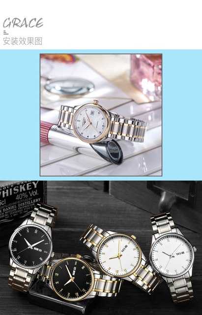 Pasek zegarkowy ze stali nierdzewnej dla Longines, oryginalny Master Crescent 12-22mm - Wianko - 3