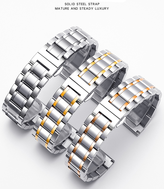 Pasek zegarkowy ze stali nierdzewnej dla Longines, oryginalny Master Crescent 12-22mm - Wianko - 2