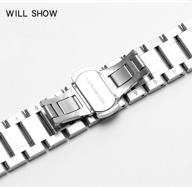 Pasek zegarkowy ze stali nierdzewnej dla Longines, oryginalny Master Crescent 12-22mm - Wianko - 7